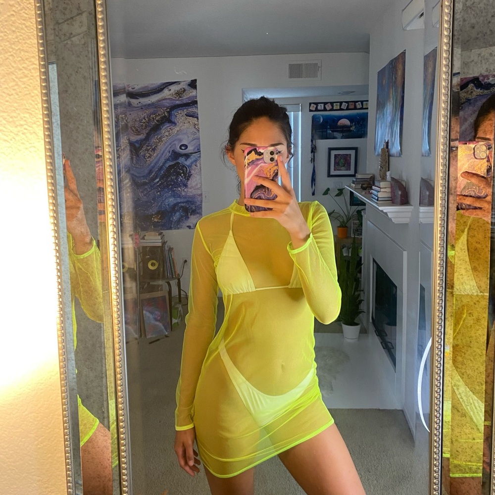 Neon yellow dress